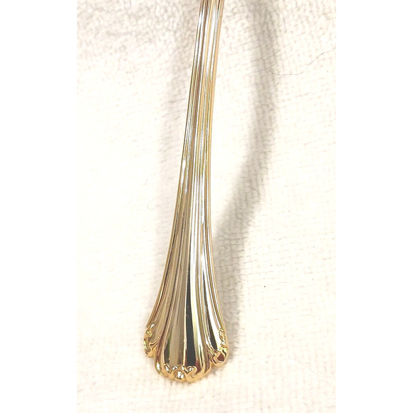 F.B. Rogers Gold DESSERT SALAD FORK Chippendale Gold Electroplate HOLIDAYS - Picture 4 of 9